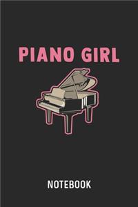 Piano Girl Notebook