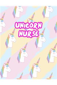 Unicorn Nurse: Cute Journal Notebook for Nursing Student and Practitioner with Large 8.5 x 11 Blank Ruled White Paper (Perfect for School, Medical, Clinical and Ho