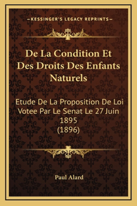 De La Condition Et Des Droits Des Enfants Naturels