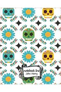 Notebook Line Day of the Dead Pattern