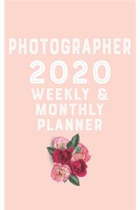 photographer 2020 Monthly Weekly Planner photographer Occupation Planner A beautiful