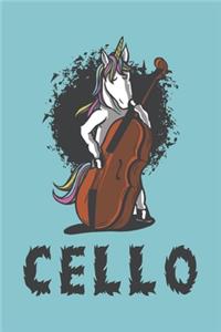 Cello Einhorn Notizbuch