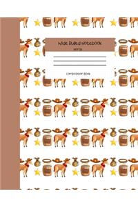 Wide Ruled Horse Notebook Composition Book