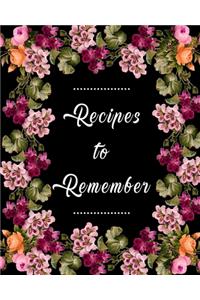 Recipes To Remember