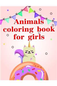 Animals coloring book for girls