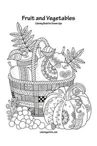 Fruit and Vegetables Coloring Book for Grown-Ups 1