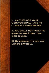 2019 Weekly Planner Religious Modern Wording First 3 Commandments Vintage Style