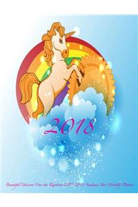 2018 Beautiful Unicorn Over the Rainbow 2017-2018 Academic Year Monthly Planner