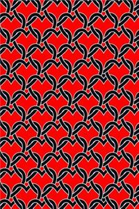 Bullet Journal Notebook Chained Hearts Pattern 12