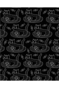 Journal Notebook Cute Cat Pattern 1