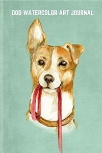 Dog Watercolor Art Journal: 110 Pages, 6x9 Inch Lined Writing Notebook, Blank Notebooks and Journals