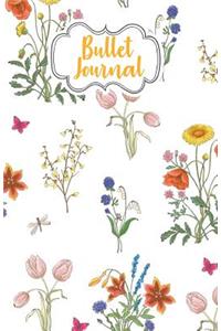 Bullet Journal: Flowers Cover: Notebook Bullet Journal Dotted Grid, 100 Pages (5.5 X 8.5)