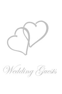 Wedding Guest Book, Bride and Groom, Special Occasion, Comments, Gifts, Well Wish's, Wedding Signing Book with Silver Love Hearts (Hardback)