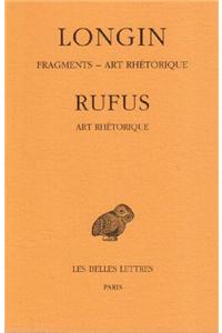 Longin, Rufus. Fragments. Art Rhetorique
