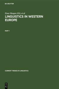 Linguistics in Western Europe. Part 1