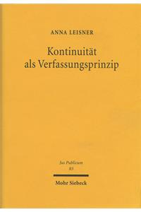 Kontinuitat als Verfassungsprinzip