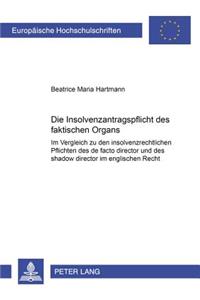 Die Insolvenzantragspflicht des faktischen Organs