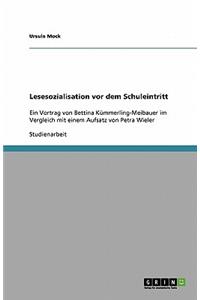 Lesesozialisation vor dem Schuleintritt