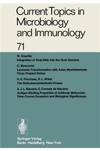 Current Topics in Microbiology and Immunology / Ergebnisse Der Mikrobiologie Und Immunitätsforschung