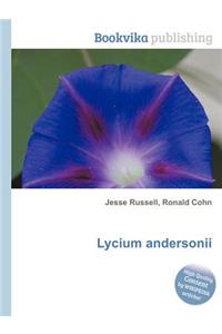 Lycium Andersonii