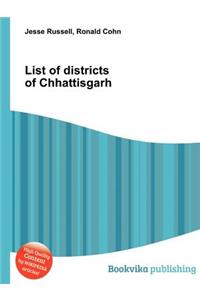 List of Districts of Chhattisgarh