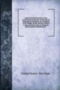 LETTER FROM THE SECRETARY OF WAR TRANSM