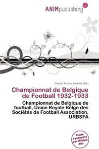 Championnat de Belgique de Football 1932-1933