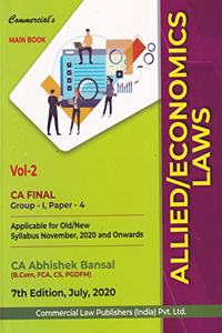 Commercial's Corporate Law Allied/Laws for CA Final Group-I Paper-4 (Set of 2 Vol.) - 7/e, july 2020