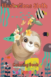 illustrations Sloth Coloring book beginners