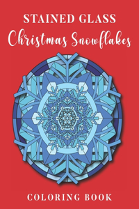 Stained Glass Christmas Snowflakes Coloring Book