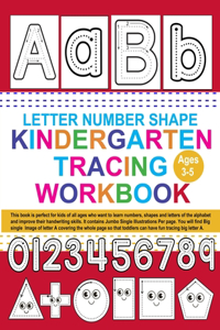 Number Letter Shape Kindergarten Tracing Workbook
