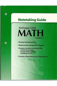 McDougal Littell Math Course 3 Virginia: Notetaking Guide (Student) Course 3