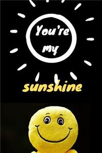 You're My Sunshine: Planner / Notebook / Journal - wide ruled paper - 120 pages - 6x9. Gift for a special friend / wife / husband / girl / boy
