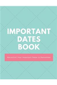 Important Dates Book