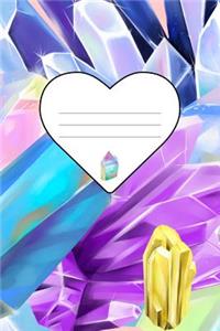 Clusters of Crystals 6x9 100 College Ruled Lined Pages