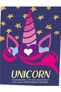 unicorn 2020-2024 five year planner Schedule Organizer