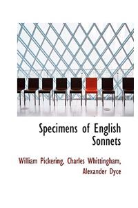 Specimens of English Sonnets