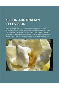 1992 in Australian Television