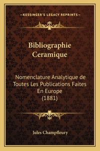 Bibliographie Ceramique