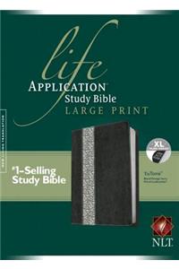 NLT Life Application Study Bible Large Print, Indexed