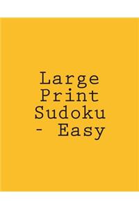 Large Print Sudoku - Easy