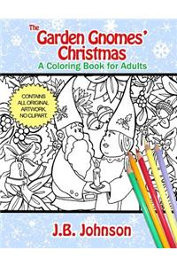 Garden Gnomes' Christmas: A Coloring Book for Adults