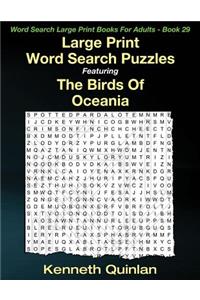 Large Print Word Search Puzzles Featuring The Birds Of Oceania