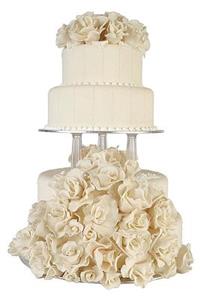 Wedding Journal Rose Base Wedding Cake