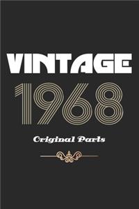 Retro Birthday - Vintage 1968 Notebook Original Parts Gift