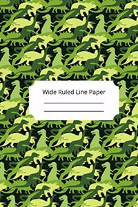 Camouflage Art Theme Wide Ruled Line Paper