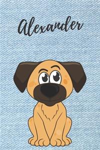 Alexander Hunde-Notizbuch / Malbuch / Tagebuch