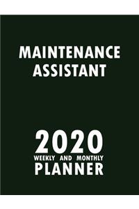 Maintenance Assistant 2020 Weekly and Monthly Planner