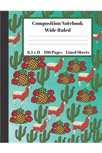 Composition Notebook Wide Ruled Lined Sheets