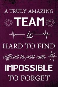 A Truly Amazing Team is Hard to Find - Difficult to Part With and Impossible to Forget